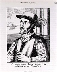 Portrait de Juan Ponce de Leon (1460-1521) qui a découvert la Floride, de The Narrative and Critical History of America, édité par Justin Winsor, Londres, 1886